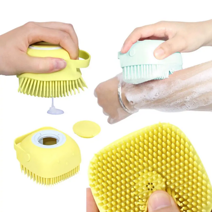 Cute Dog Bath Brush - Dog Bath Massage Brush Dog Grooming Cleaning Tool Soft Silicone