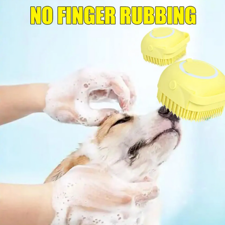 Cute Dog Bath Brush - Dog Bath Massage Brush Dog Grooming Cleaning Tool Soft Silicone