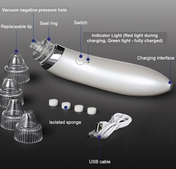 Blackhead Pore Vacuum Cleaner - Multifunctional Beauty Pore Vacuum 4 in 1