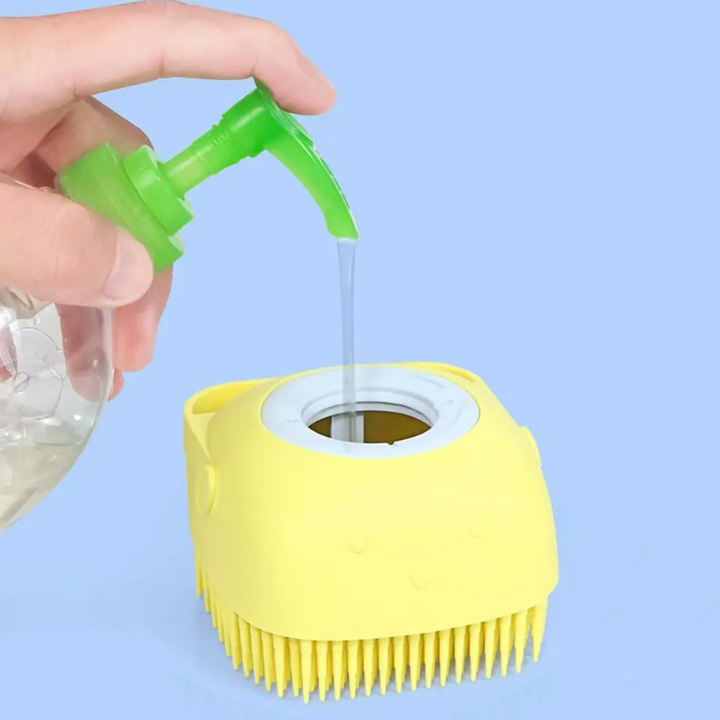 Cute Dog Bath Brush - Dog Bath Massage Brush Dog Grooming Cleaning Tool Soft Silicone